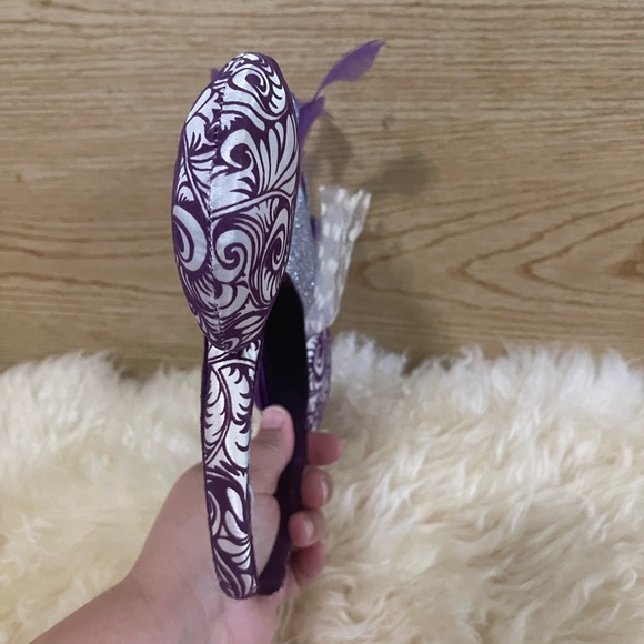 Disney Parks Minnie Ear Hat Crown & Feathers Jubilee Purple - Picture 4 of 4